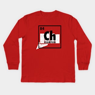 Element of a champion-80s karate movie parody Kids Long Sleeve T-Shirt